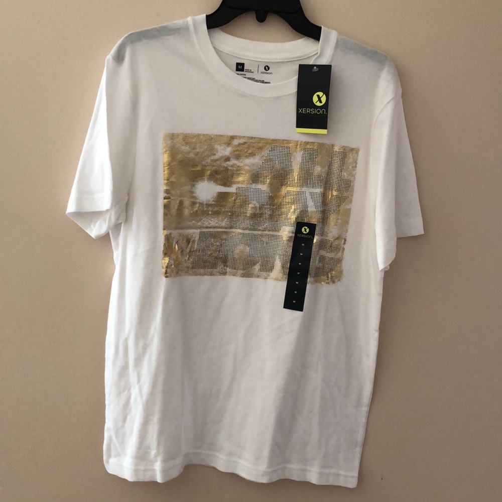 Xersion t-Shirt for Men white Gold New